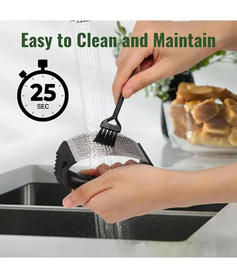 Garlic Press Rocker Set — Crush & Mince with No Peeling