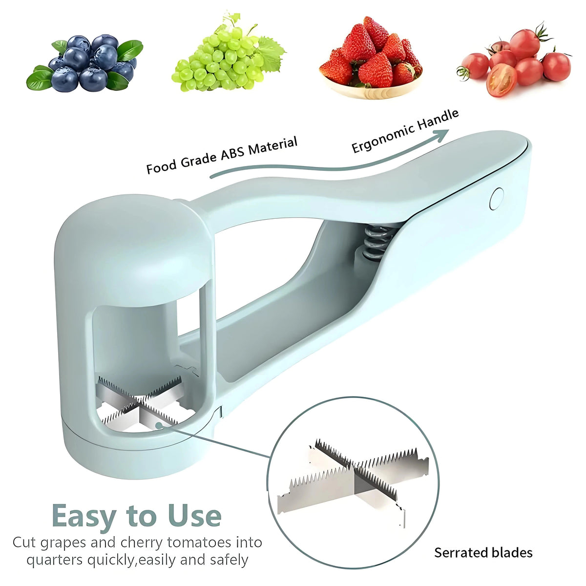 Grape & Tomato Cutter for Kids — Quarter Slicer for Safe Snacking