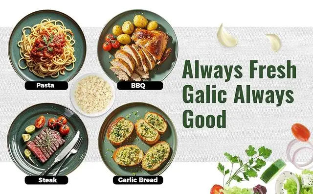 Garlic Press Rocker Set — Crush & Mince with No Peeling