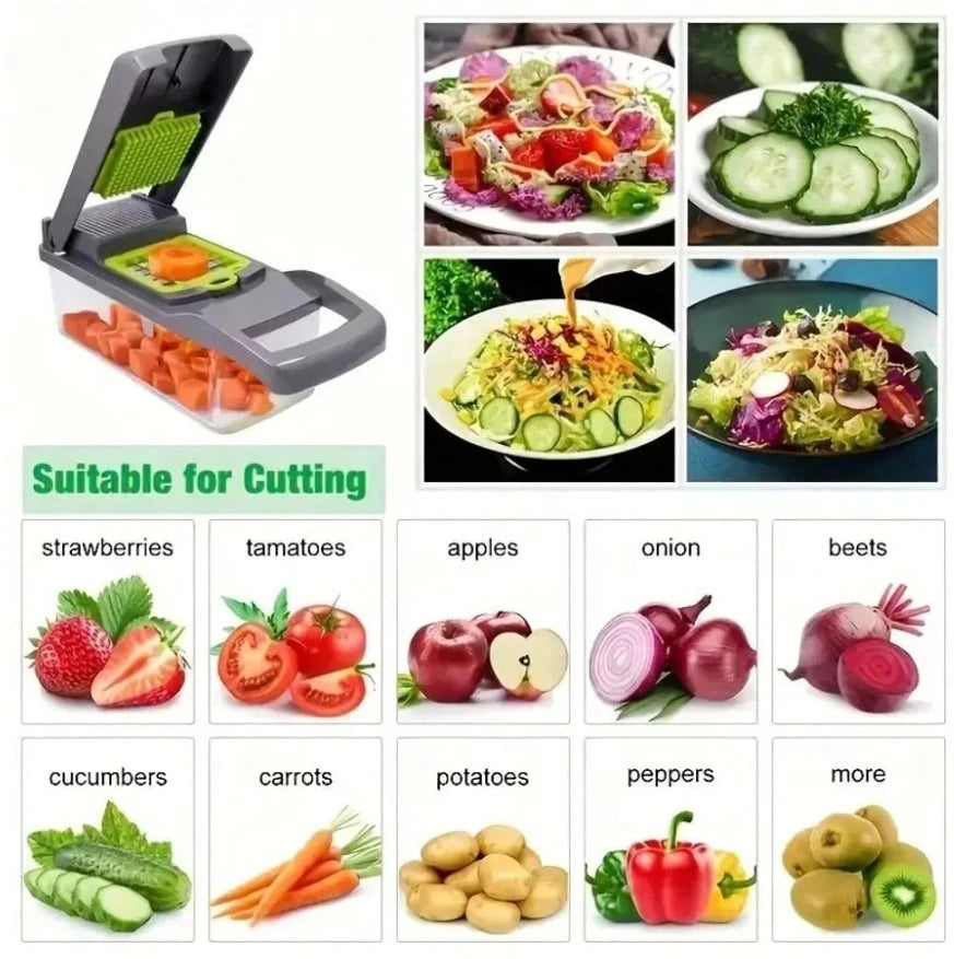 16 In 1 Vegetable Chopper — Slice, Dice & Grate in Seconds