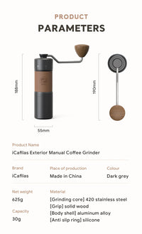 HexGrind Pro - Premium Manual Coffee Grinder | Barista-Level Precision