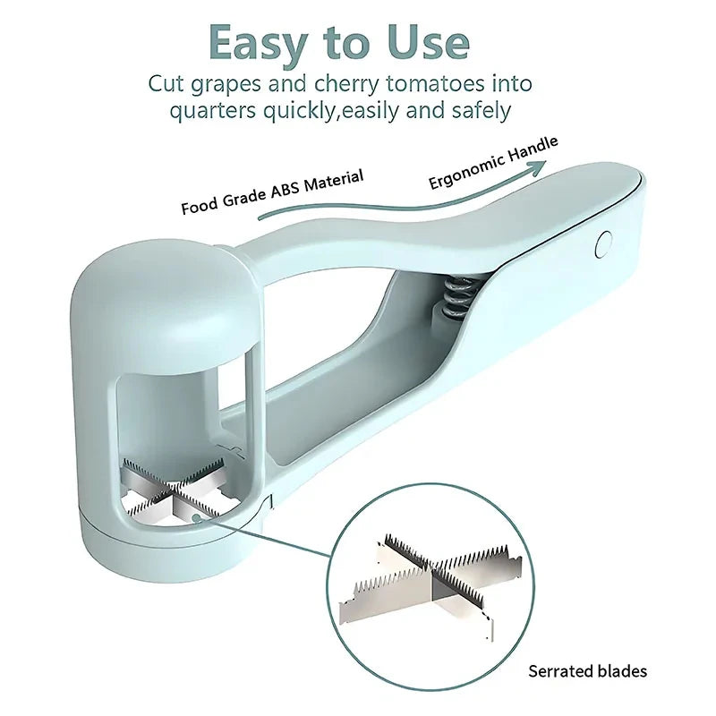 Grape & Tomato Cutter for Kids — Quarter Slicer for Safe Snacking