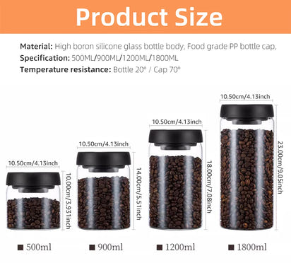 Premium Vacuum Coffee Jar - Barista Edition - Save $300/Year