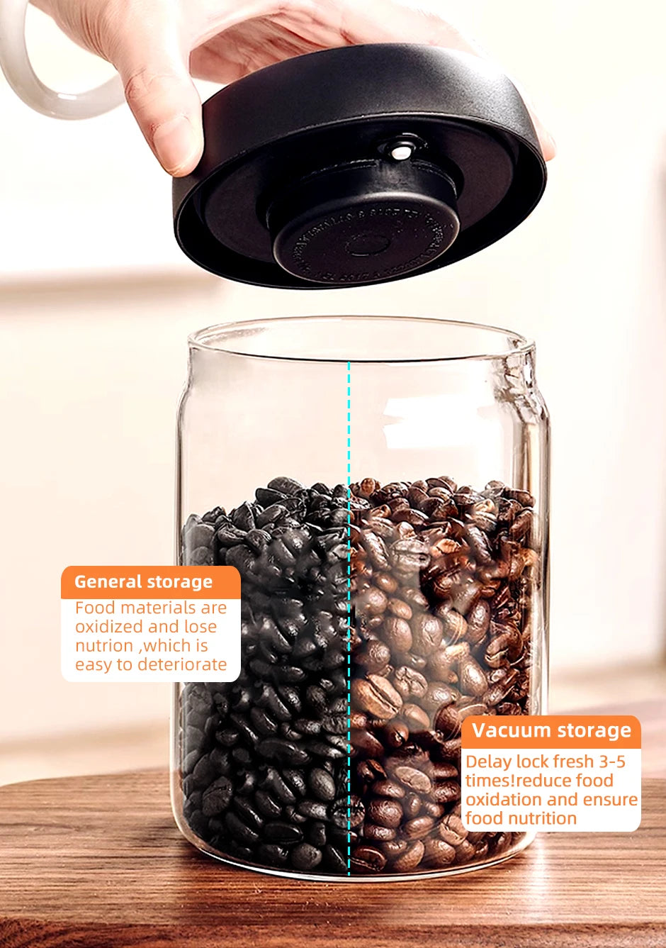 Premium Vacuum Coffee Jar - Barista Edition - Save $300/Year