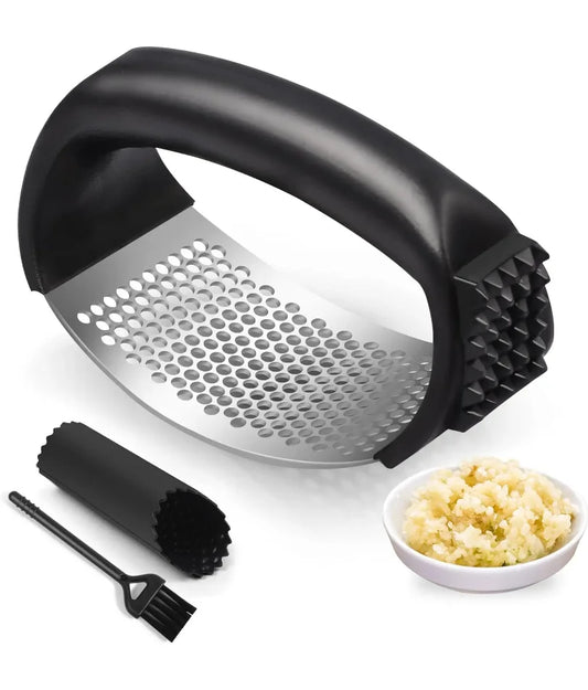 Garlic Press Rocker Set — Crush & Mince with No Peeling