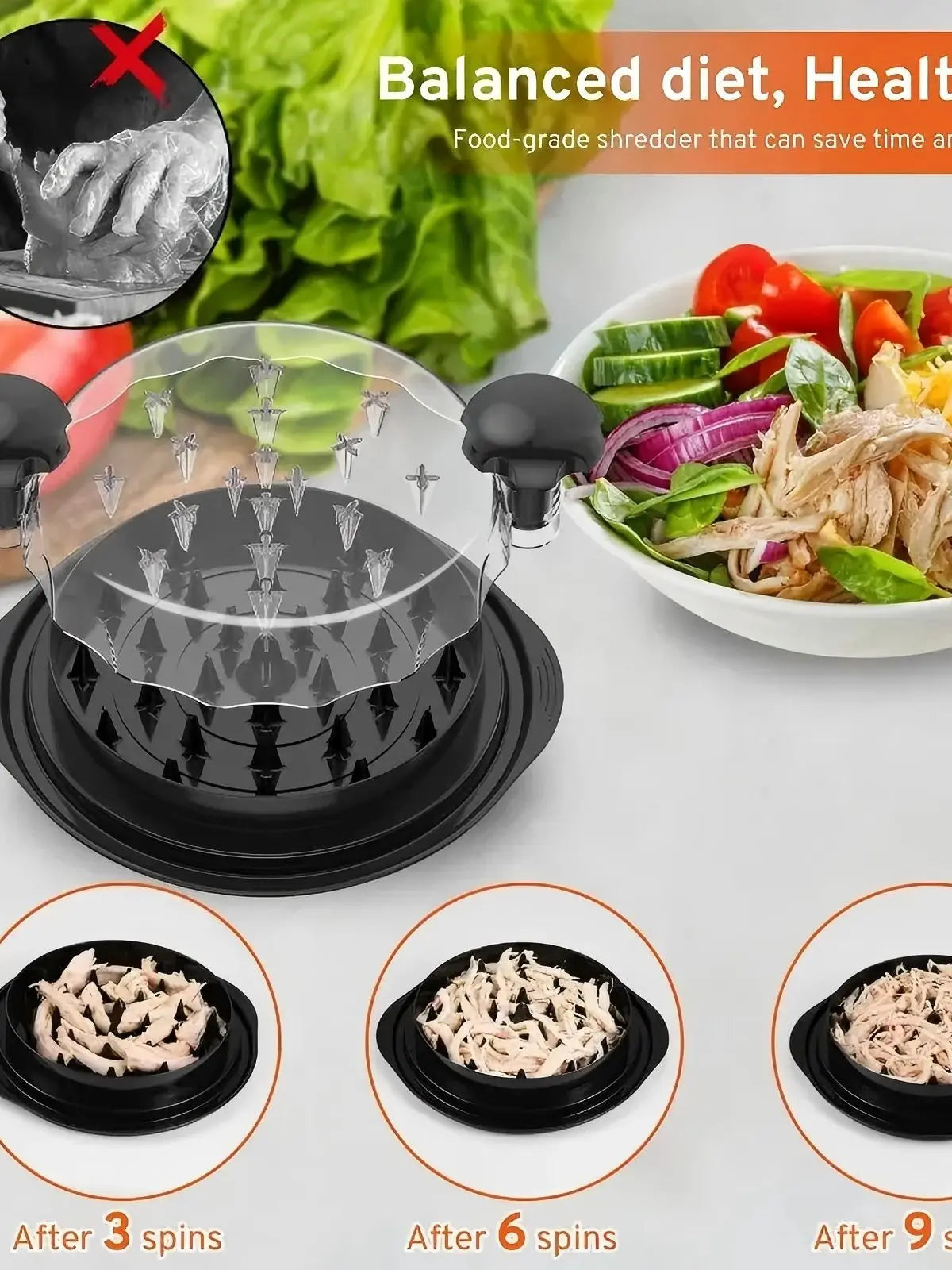 Chicken Shredder Tool — Twist & Shred Meat in Seconds