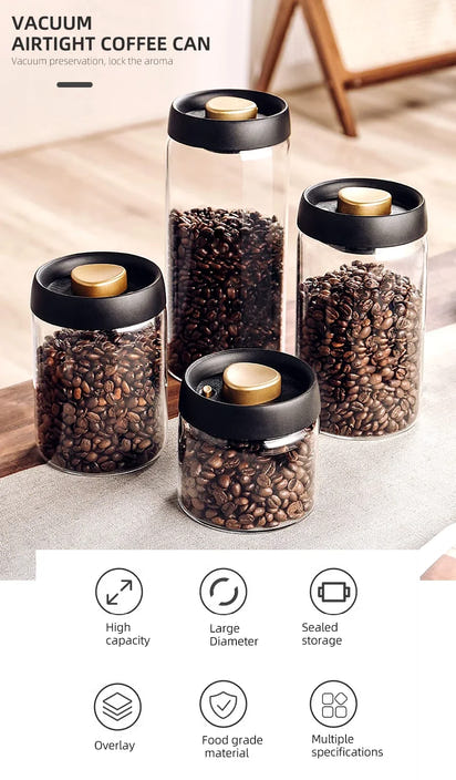 Premium Vacuum Coffee Jar - Barista Edition - Save $300/Year