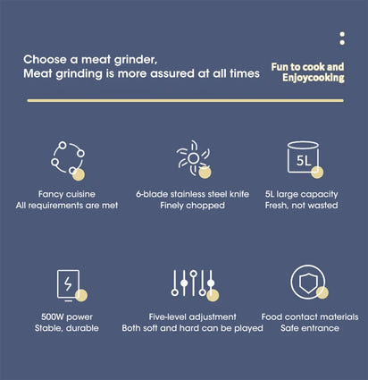 5-in-1 Time-Saving Food Processor | Grind, Chop & Slice in Seconds