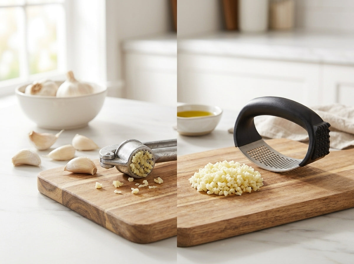 Garlic Press Rocker Set — Crush & Mince with No Peeling