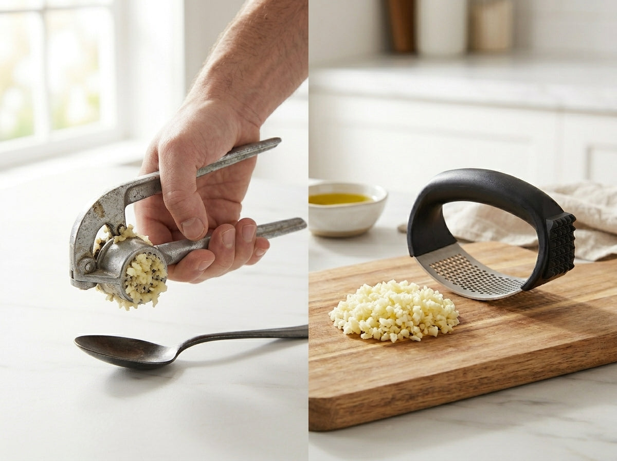Garlic Press Rocker Set — Crush & Mince with No Peeling
