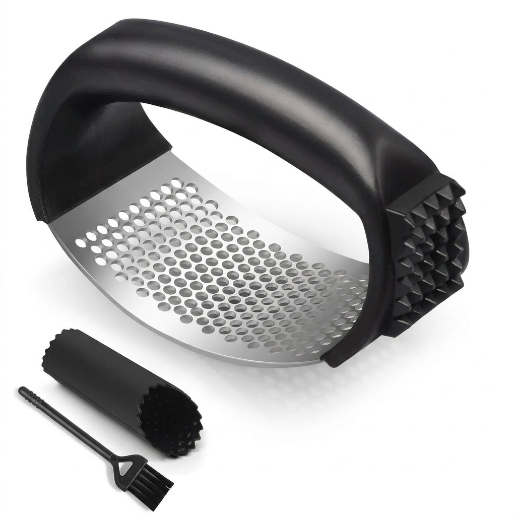 Garlic Press Rocker Set — Crush & Mince with No Peeling