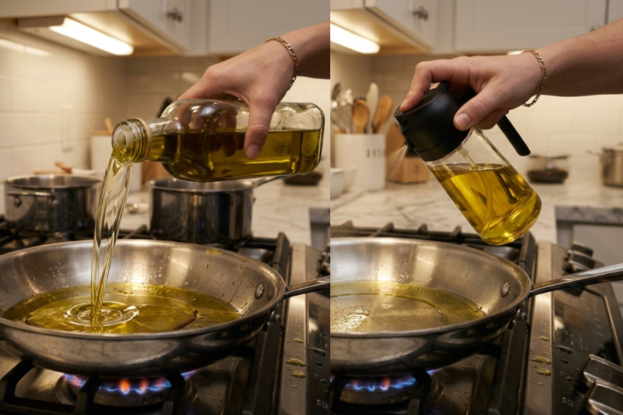 2-in-1 Olive Oil Sprayer & Dispenser