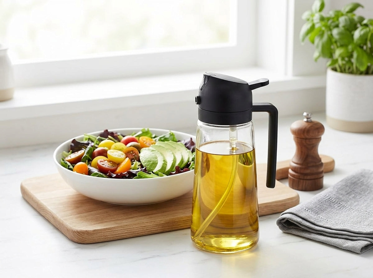 2-in-1 Olive Oil Sprayer & Dispenser